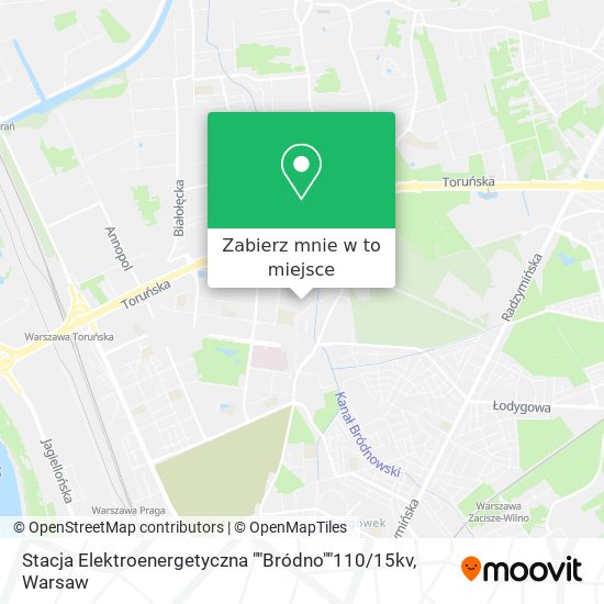 Mapa Stacja Elektroenergetyczna ""Bródno""110 / 15kv