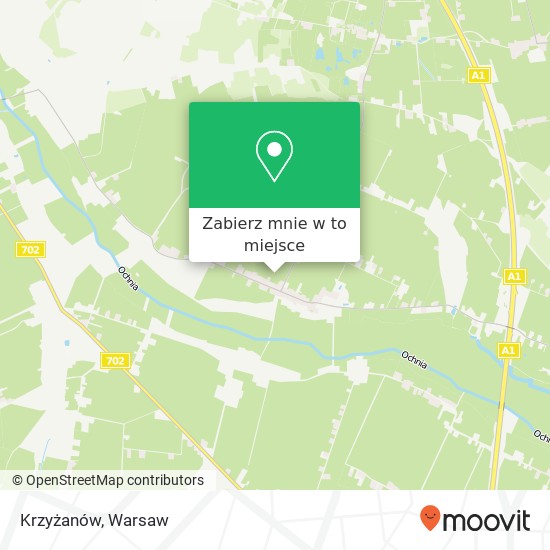 Mapa Krzyżanów