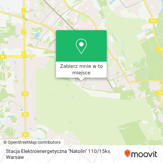 Mapa Stacja Elektroenergetyczna "Natolin" 110 / 15kv