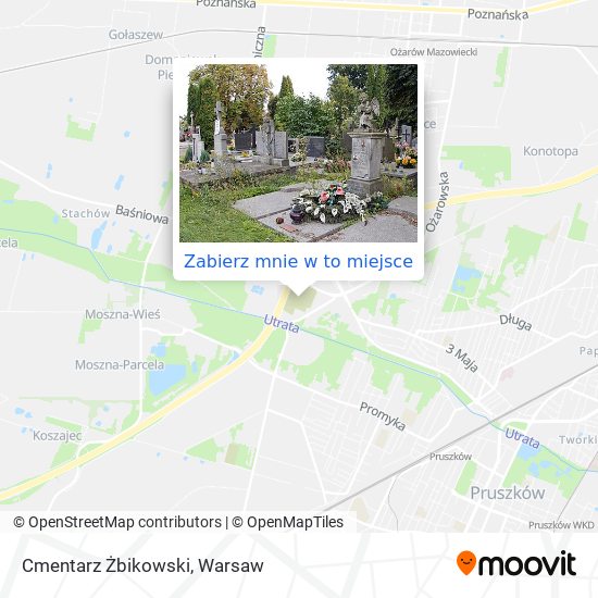 Mapa Cmentarz Żbikowski