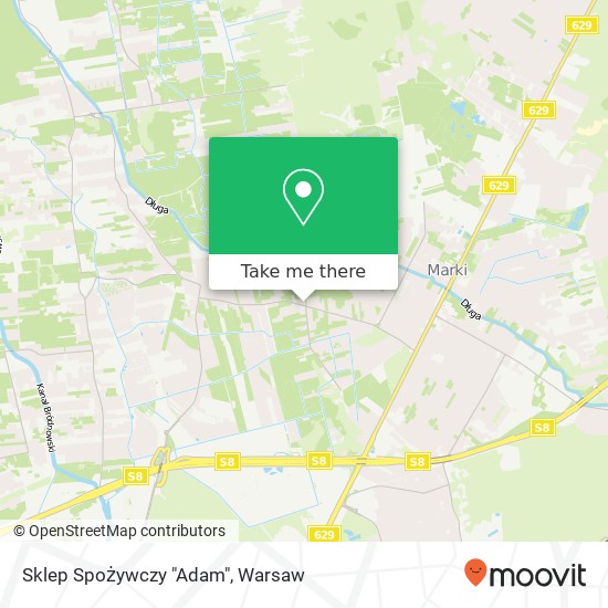 Mapa Sklep Spożywczy "Adam"