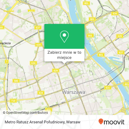 Mapa Metro Ratusz Arsenał Południowy