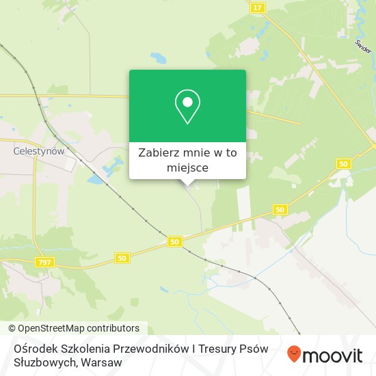 Mapa Ośrodek Szkolenia Przewodników I Tresury Psów Słuzbowych