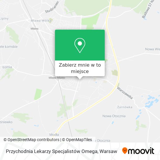 Mapa Przychodnia Lekarzy Specjalistów Omega