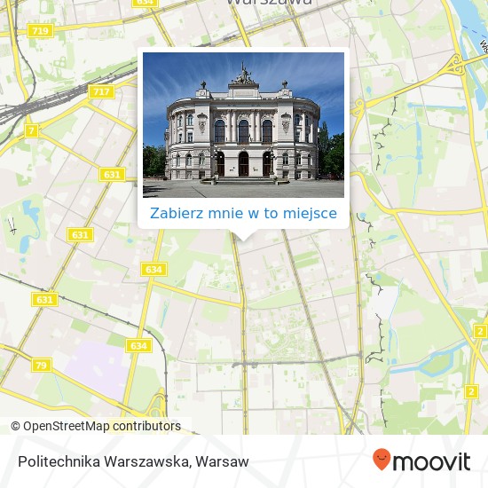 Mapa Politechnika Warszawska