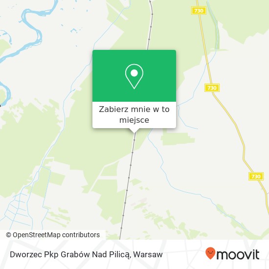 Mapa Dworzec Pkp Grabów Nad Pilicą