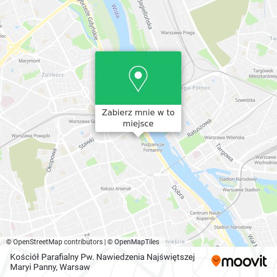 Mapa Kościół Parafialny Pw. Nawiedzenia Najświętszej Maryi Panny