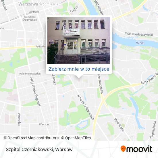 Mapa Szpital Czerniakowski