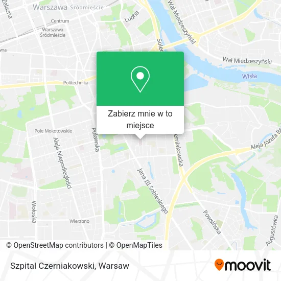 Mapa Szpital Czerniakowski