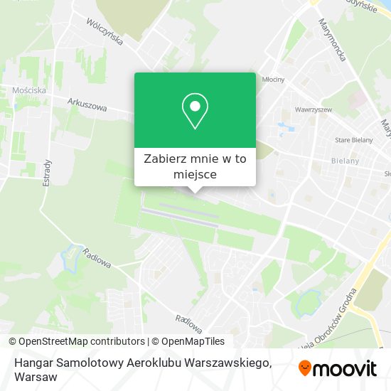 Mapa Hangar Samolotowy Aeroklubu Warszawskiego