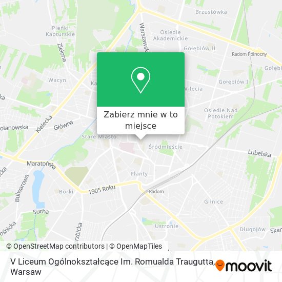 Mapa V Liceum Ogólnokształcące Im. Romualda Traugutta