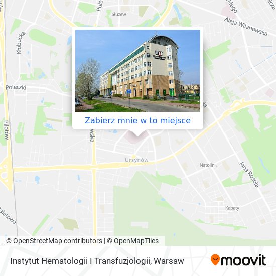 Mapa Instytut Hematologii I Transfuzjologii