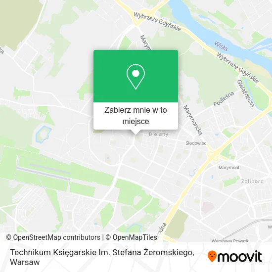 Mapa Technikum Księgarskie Im. Stefana Żeromskiego