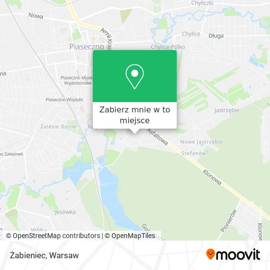 Mapa Żabieniec