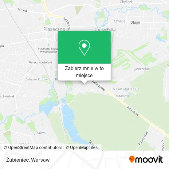 Mapa Żabieniec