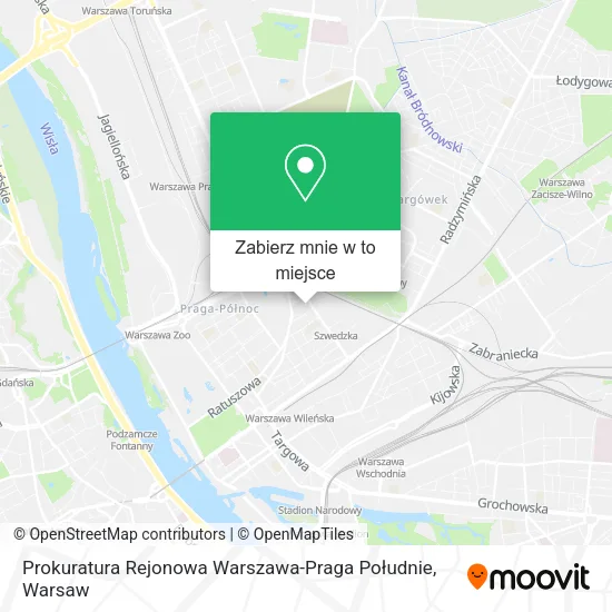 Mapa Prokuratura Rejonowa Warszawa-Praga Południe