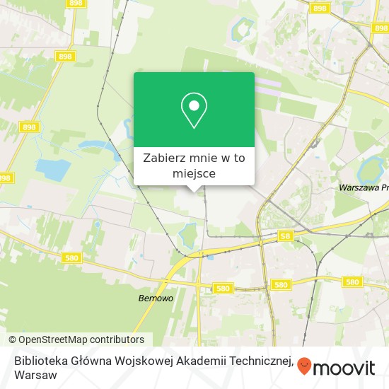 Mapa Biblioteka Główna Wojskowej Akademii Technicznej