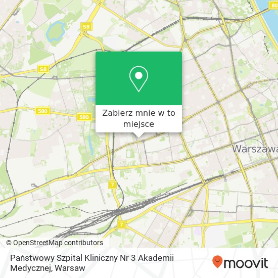 Mapa Państwowy Szpital Kliniczny Nr 3 Akademii Medycznej