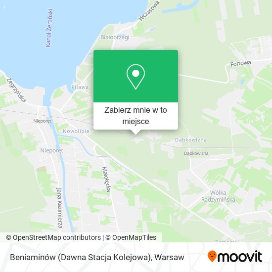 Mapa Beniaminów (Dawna Stacja Kolejowa)