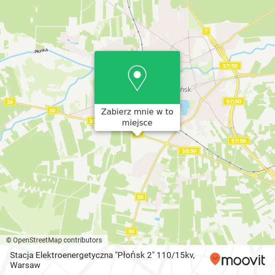 Mapa Stacja Elektroenergetyczna "Płońsk 2" 110 / 15kv