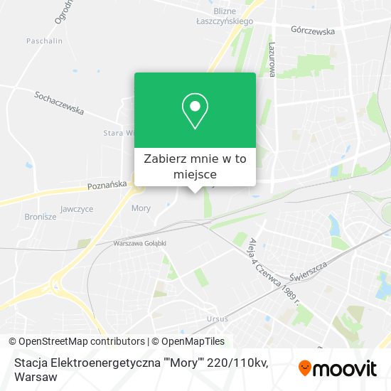 Mapa Stacja Elektroenergetyczna ""Mory"" 220 / 110kv