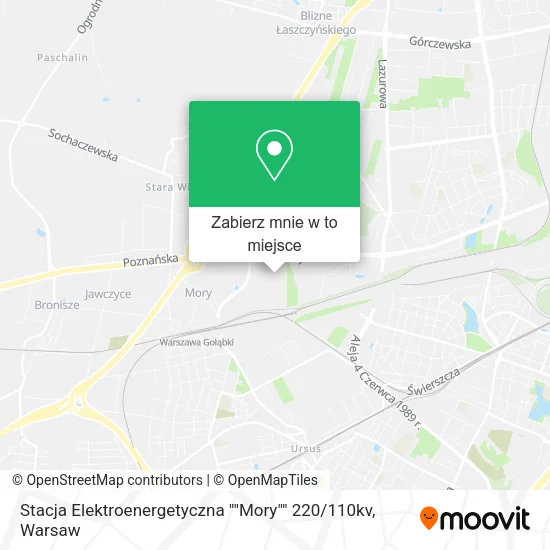Mapa Stacja Elektroenergetyczna ""Mory"" 220 / 110kv