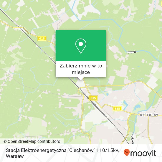 Mapa Stacja Elektroenergetyczna "Ciechanów" 110 / 15kv