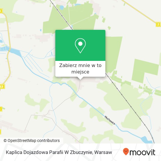 Mapa Kaplica Dojazdowa Parafii W Zbuczynie