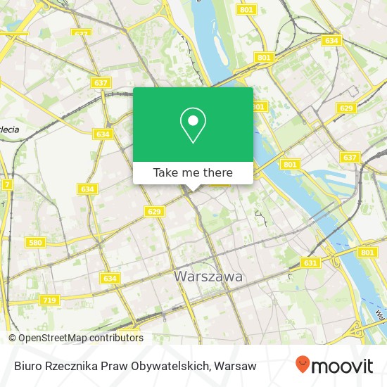 Mapa Biuro Rzecznika Praw Obywatelskich