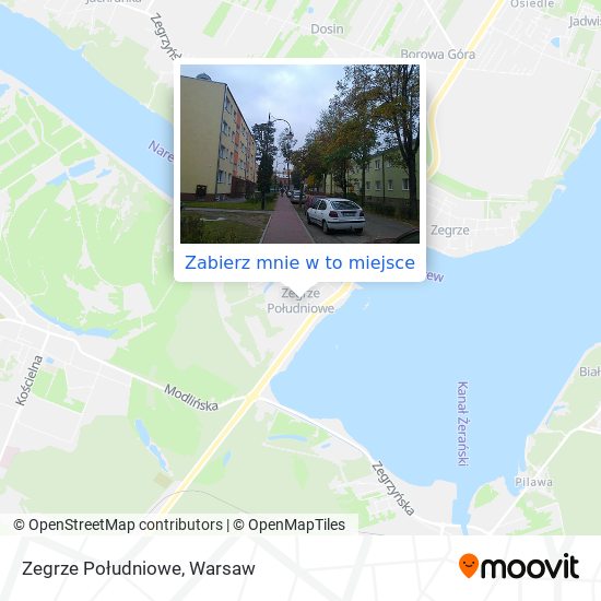 Mapa Zegrze Południowe