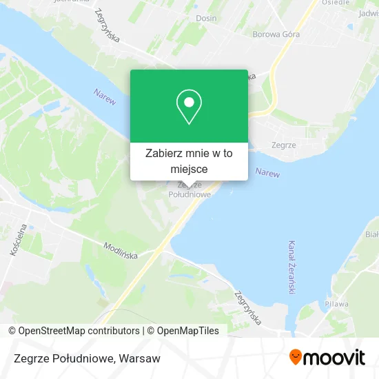 Mapa Zegrze Południowe