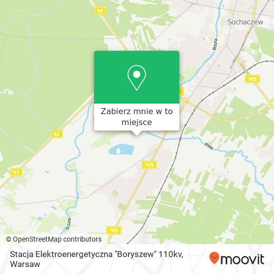 Mapa Stacja Elektroenergetyczna "Boryszew" 110kv