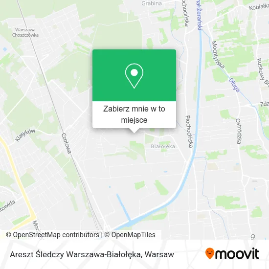 Mapa Areszt Śledczy Warszawa-Białołęka