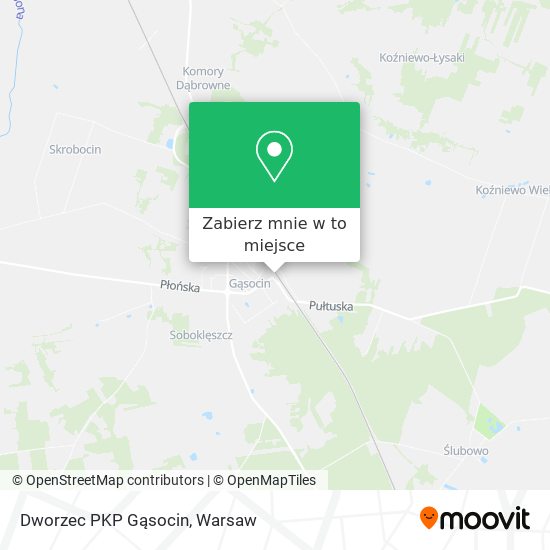 Mapa Dworzec PKP Gąsocin