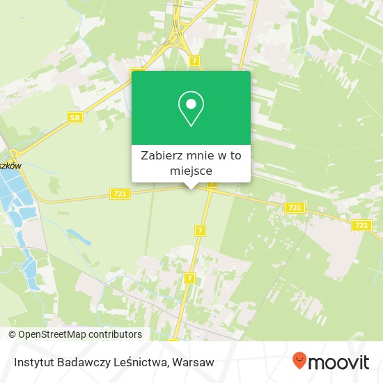 Mapa Instytut Badawczy Leśnictwa