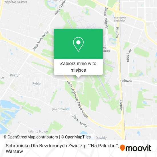 Mapa Schronisko Dla Bezdomnych Zwierząt ""Na Paluchu""