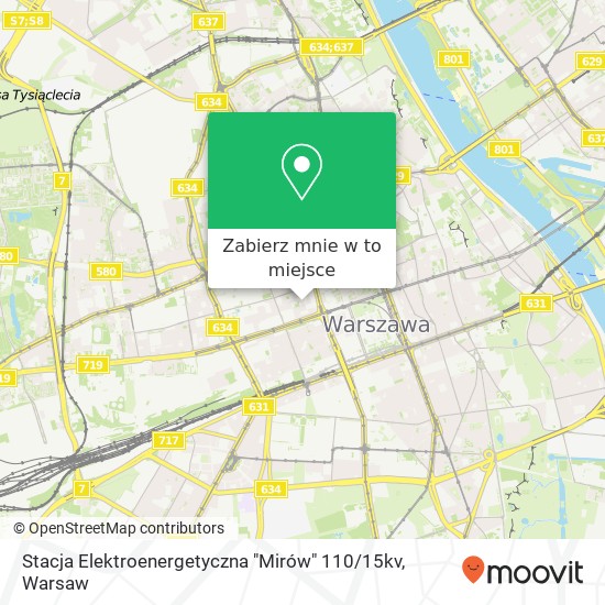 Mapa Stacja Elektroenergetyczna "Mirów" 110 / 15kv