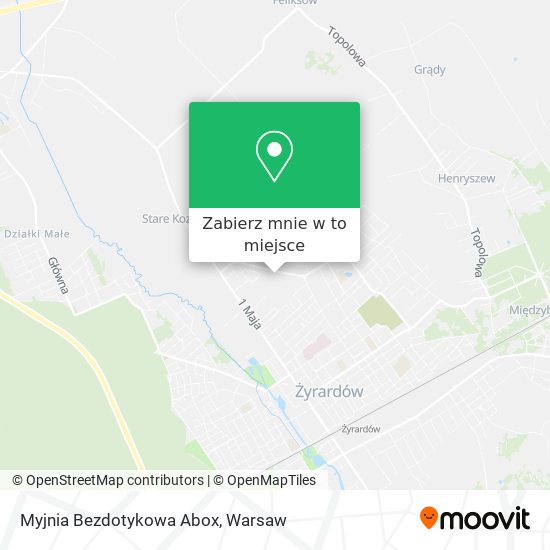 Mapa Myjnia Bezdotykowa Abox