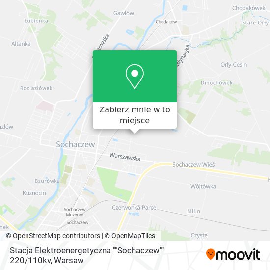 Mapa Stacja Elektroenergetyczna ""Sochaczew"" 220 / 110kv