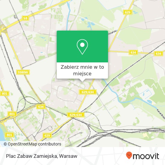 Mapa Plac Zabaw Zamiejska