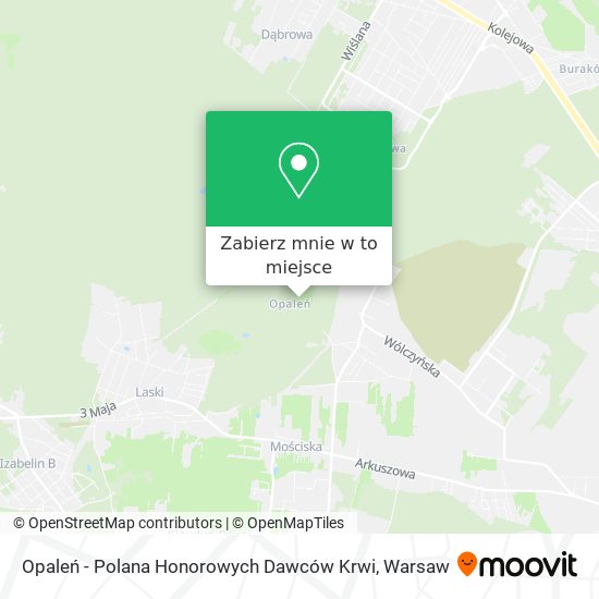 Mapa Opaleń - Polana Honorowych Dawców Krwi