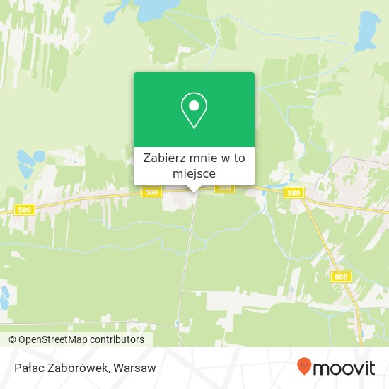 Mapa Pałac Zaborówek