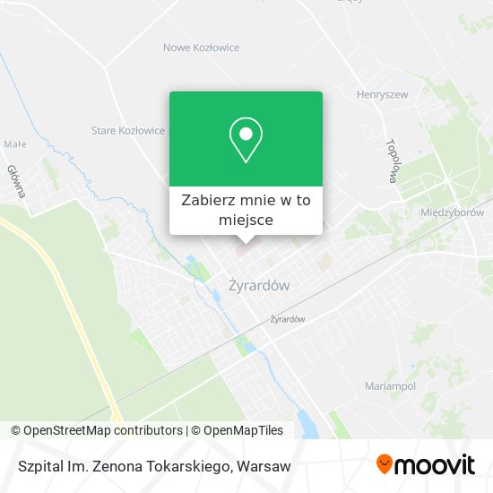 Mapa Szpital Im. Zenona Tokarskiego