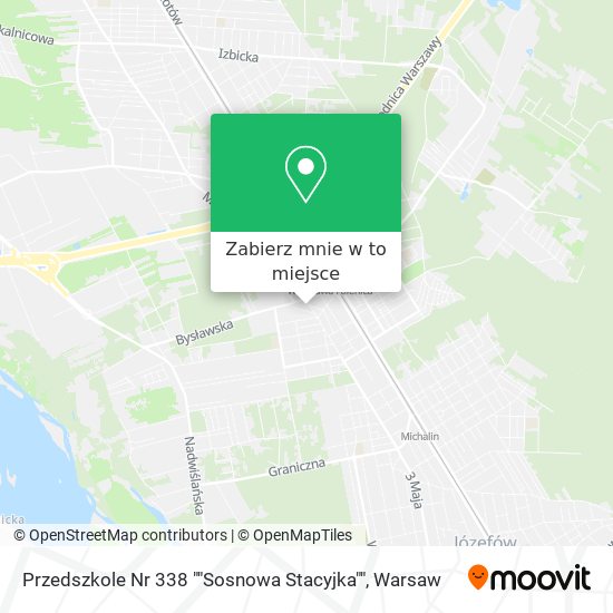 Mapa Przedszkole Nr 338 ""Sosnowa Stacyjka""