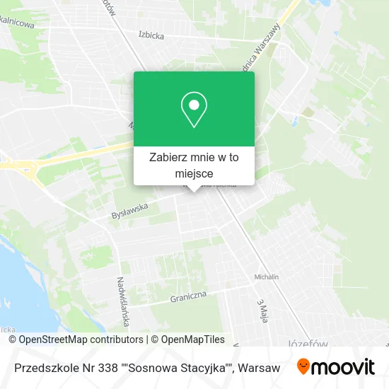 Mapa Przedszkole Nr 338 ""Sosnowa Stacyjka""