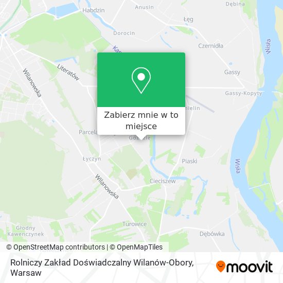 Mapa Rolniczy Zakład Doświadczalny Wilanów-Obory