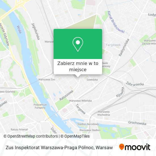 Mapa Zus Inspektorat Warszawa-Praga Północ