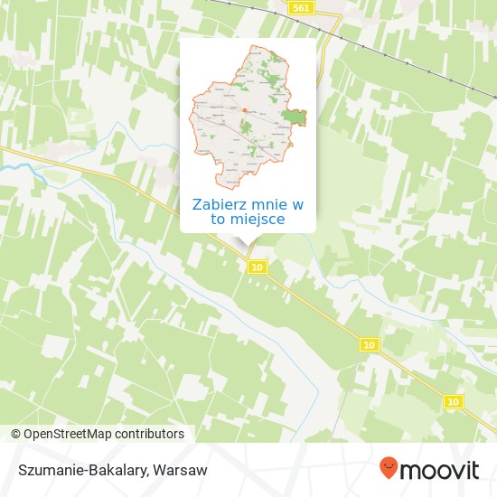 Mapa Szumanie-Bakalary