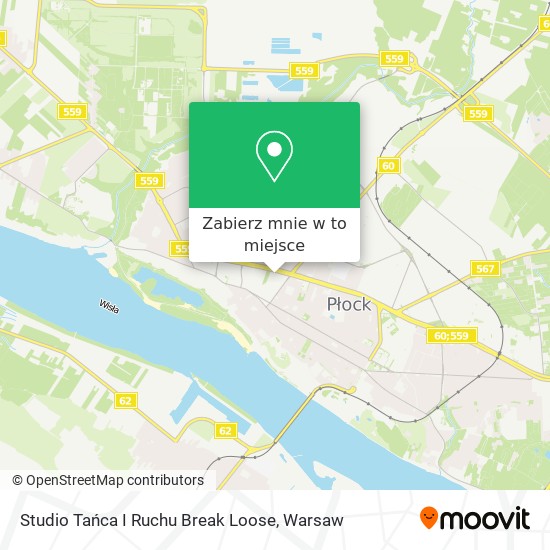 Mapa Studio Tańca I Ruchu Break Loose