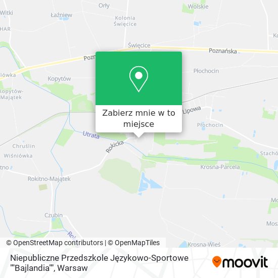 Mapa Niepubliczne Przedszkole Językowo-Sportowe ""Bajlandia""